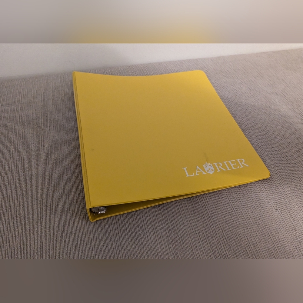 Yellow Laurier 3-Ring Binder